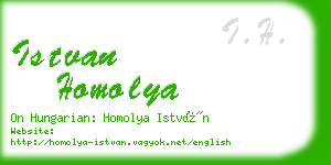 istvan homolya business card